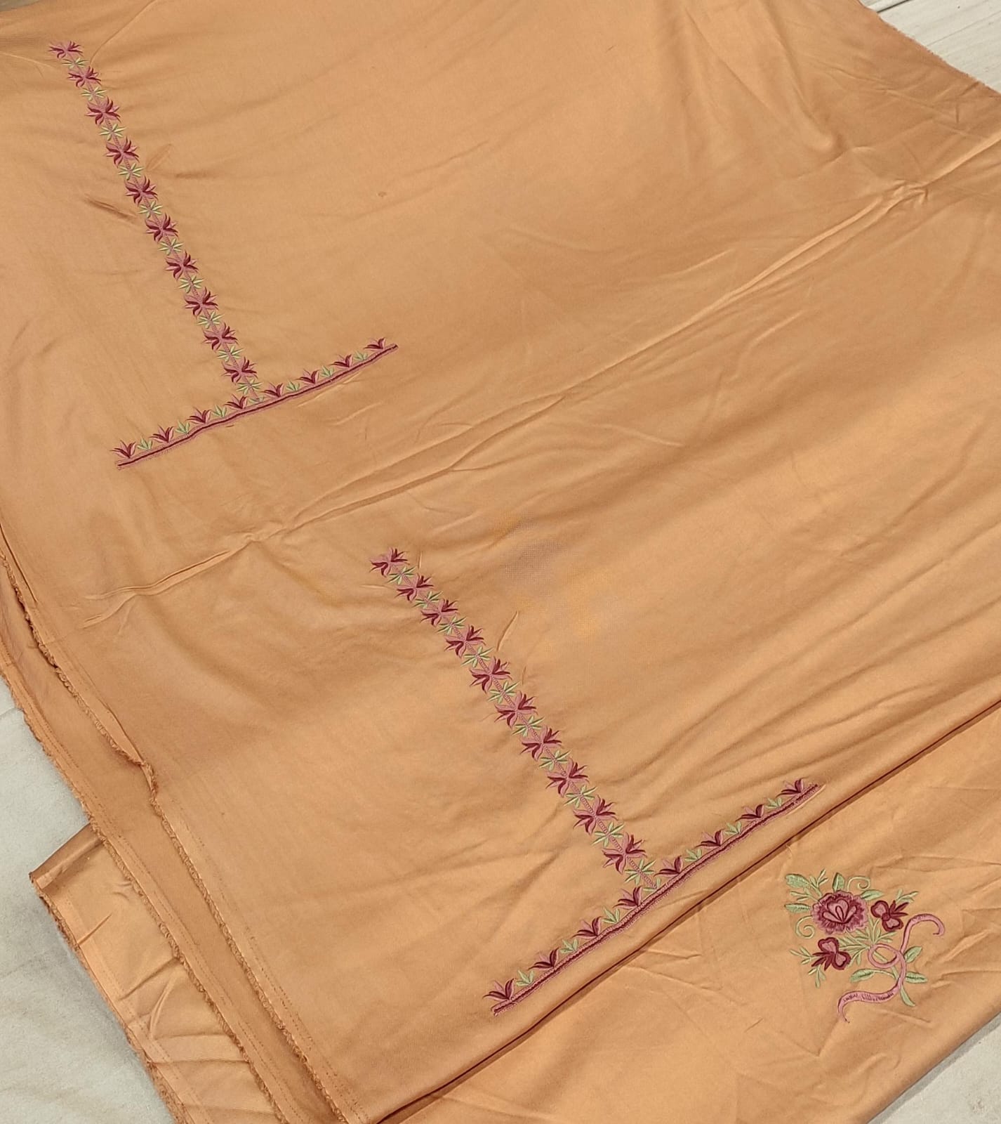 Pashmina boutique thread embroidery without dupta suit 5 mtr