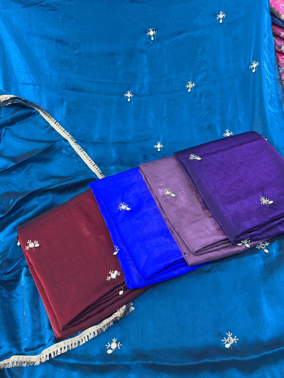 Fandy silk hand work lutkan wala suit with dupta