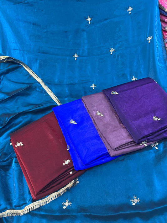 Fandy silk hand work lutkan wala suit with dupta